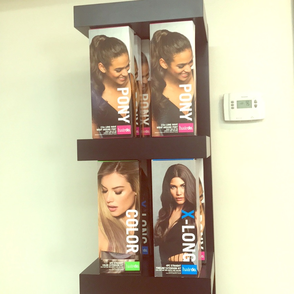 Hair do ponytails and hair extensions